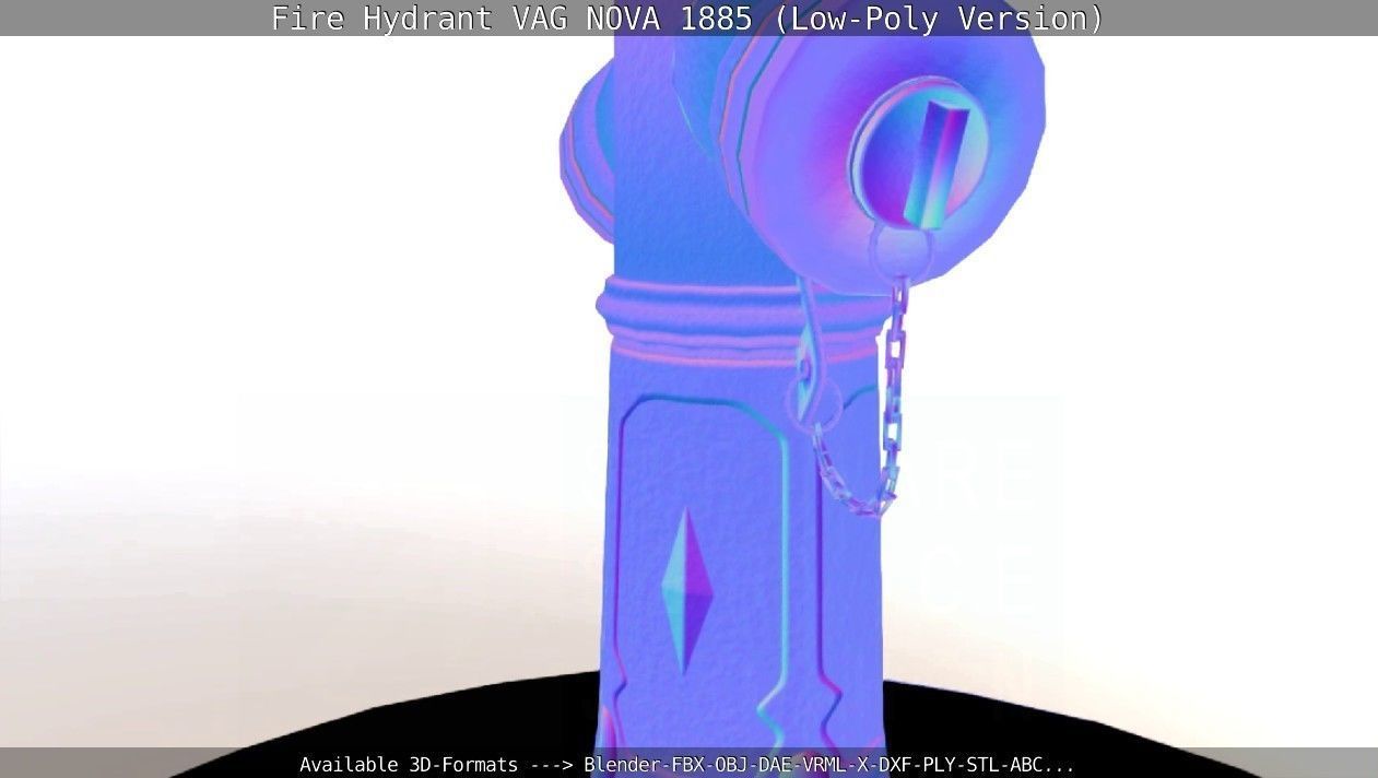 Fire Hydrant VAG NOVA 1885 - Low-Poly Version Low-poly 3D model_103