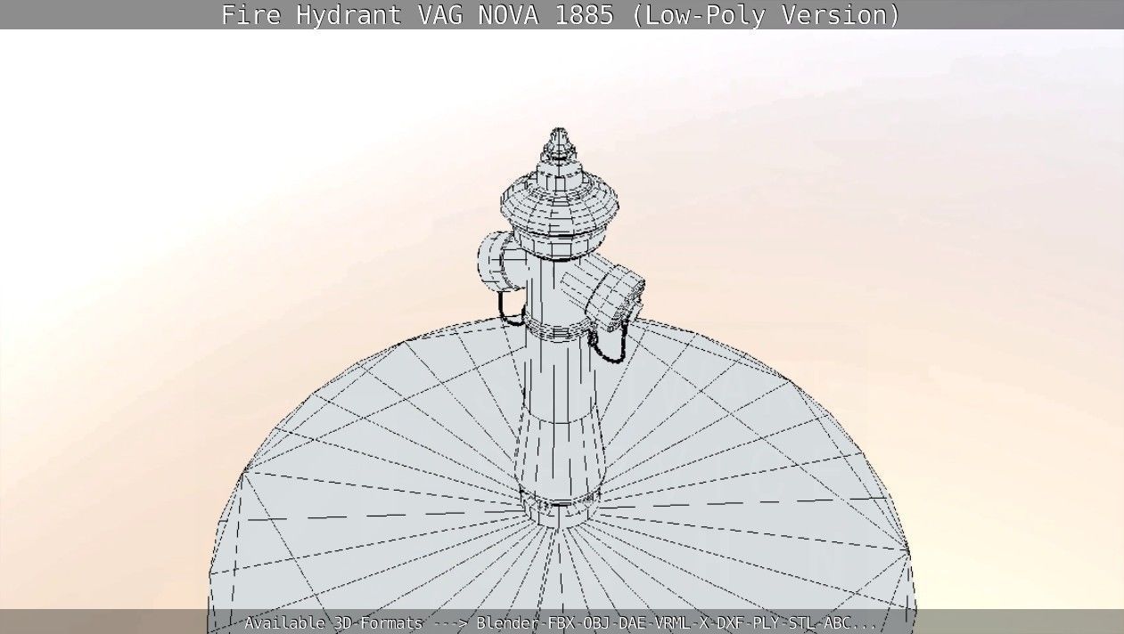 Fire Hydrant VAG NOVA 1885 - Low-Poly Version Low-poly 3D model_84