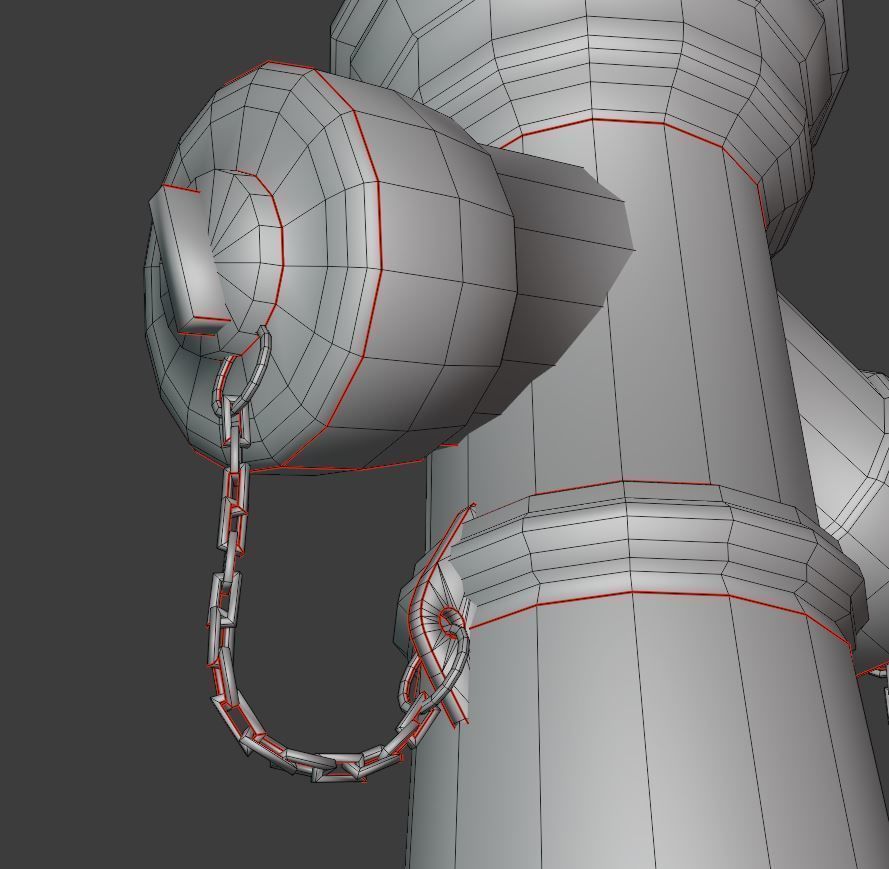 Fire Hydrant VAG NOVA 1885 - Low-Poly Version Low-poly 3D model_5