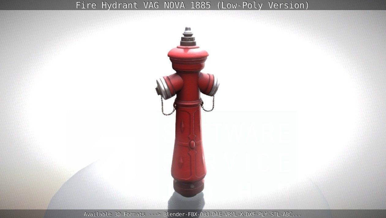 Fire Hydrant VAG NOVA 1885 - Low-Poly Version Low-poly 3D model_97