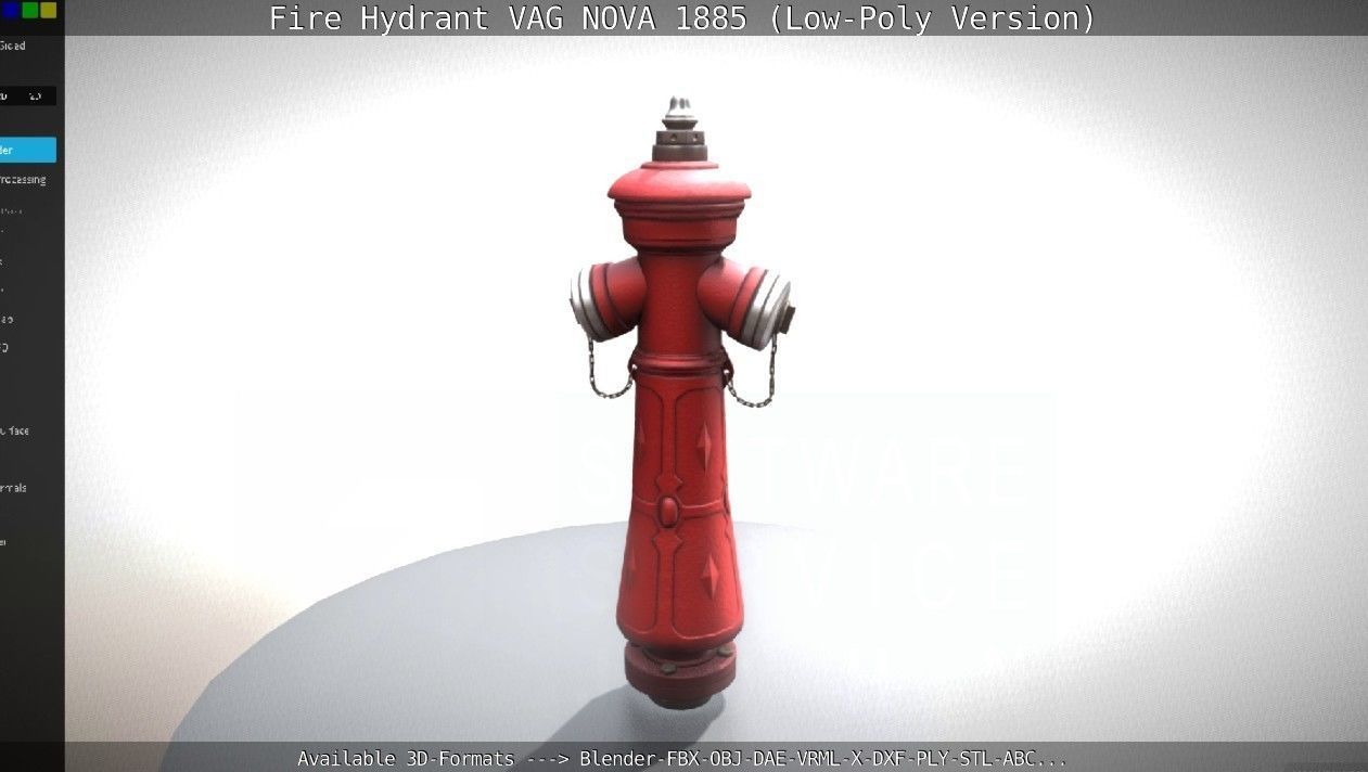 Fire Hydrant VAG NOVA 1885 - Low-Poly Version Low-poly 3D model_102