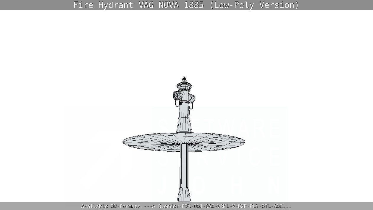 Fire Hydrant VAG NOVA 1885 - Low-Poly Version Low-poly 3D model_78