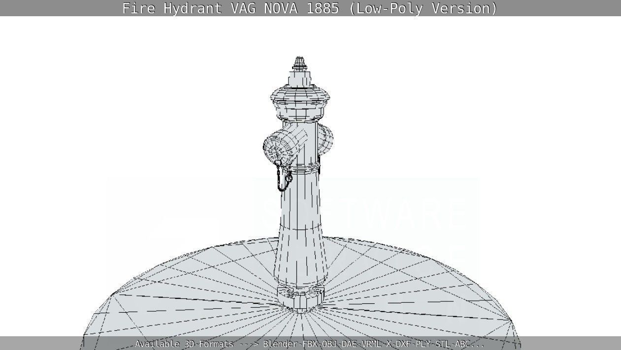 Fire Hydrant VAG NOVA 1885 - Low-Poly Version Low-poly 3D model_81