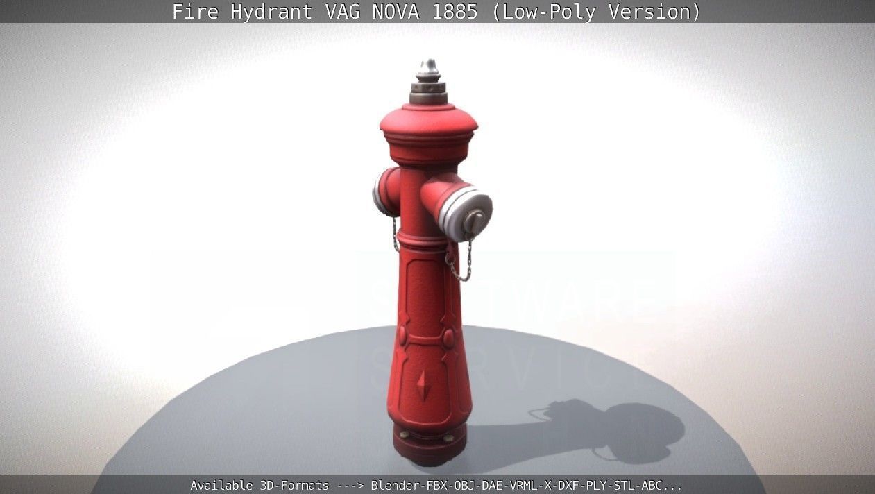 Fire Hydrant VAG NOVA 1885 - Low-Poly Version Low-poly 3D model_95