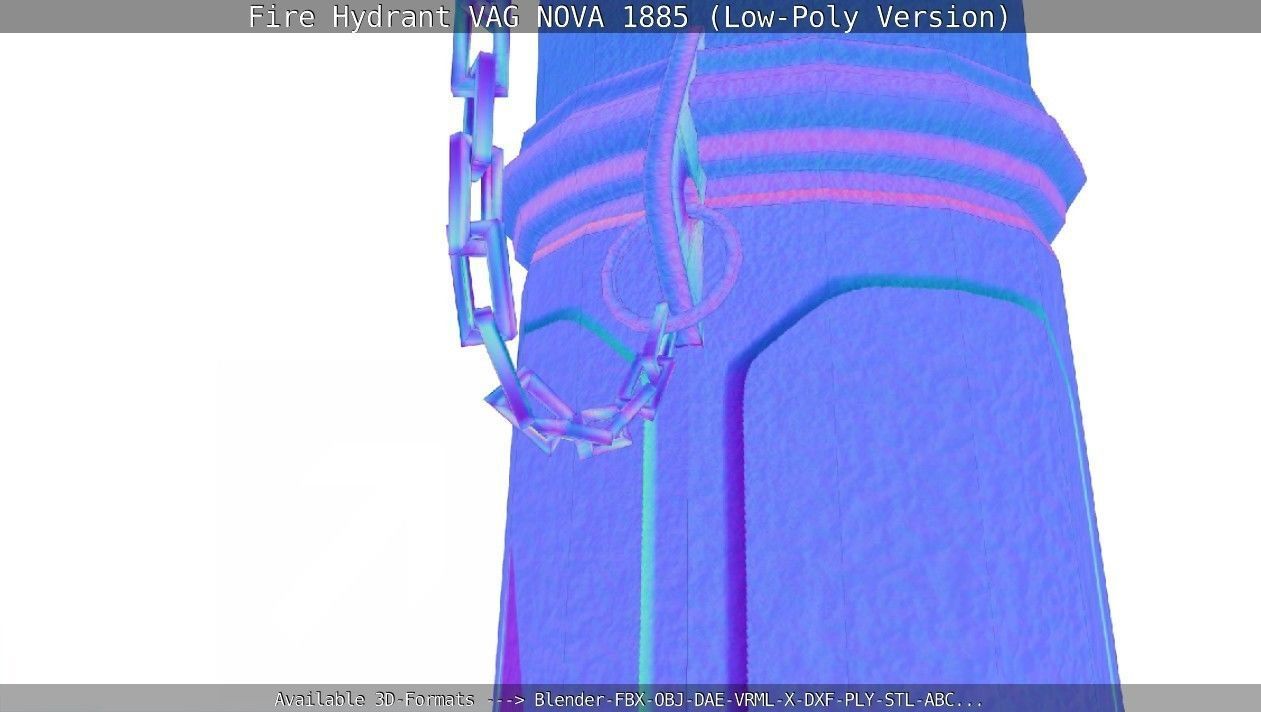 Fire Hydrant VAG NOVA 1885 - Low-Poly Version Low-poly 3D model_120