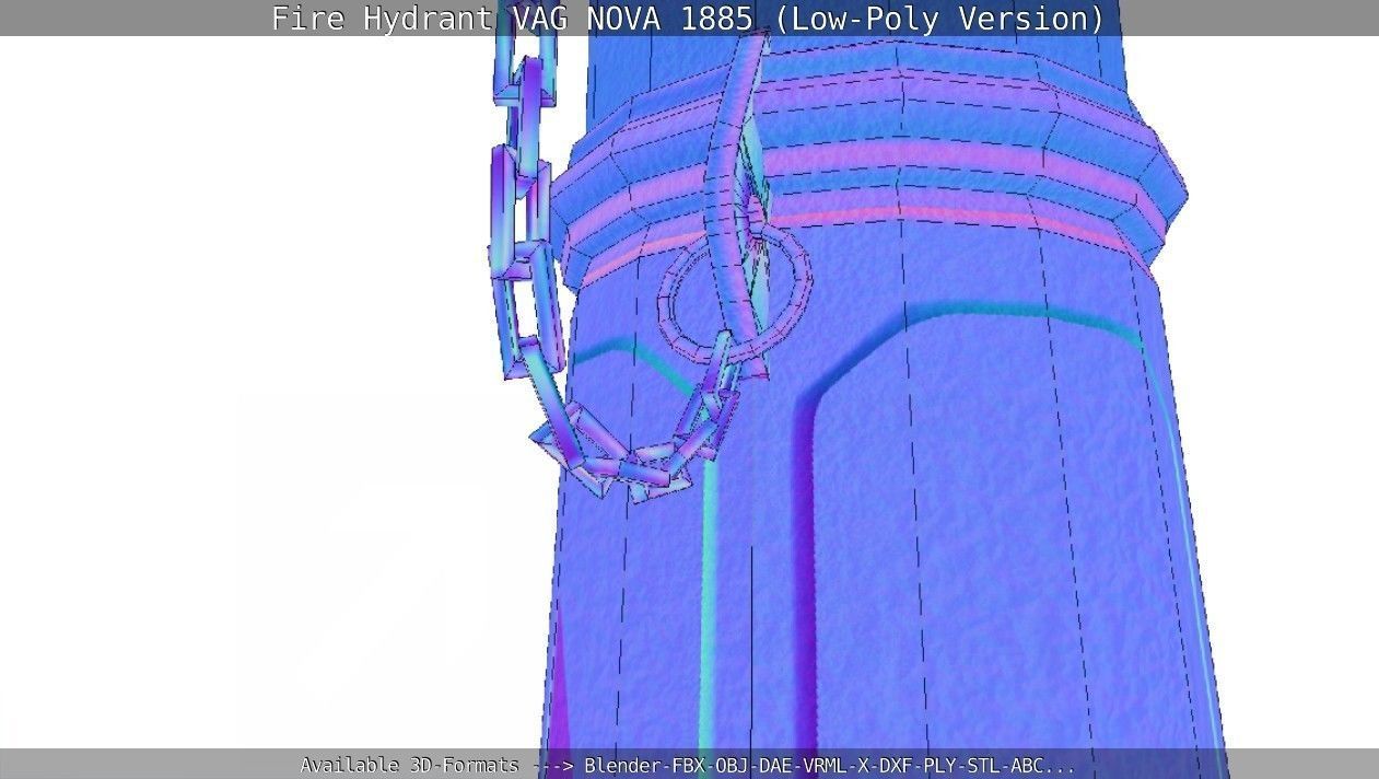 Fire Hydrant VAG NOVA 1885 - Low-Poly Version Low-poly 3D model_124