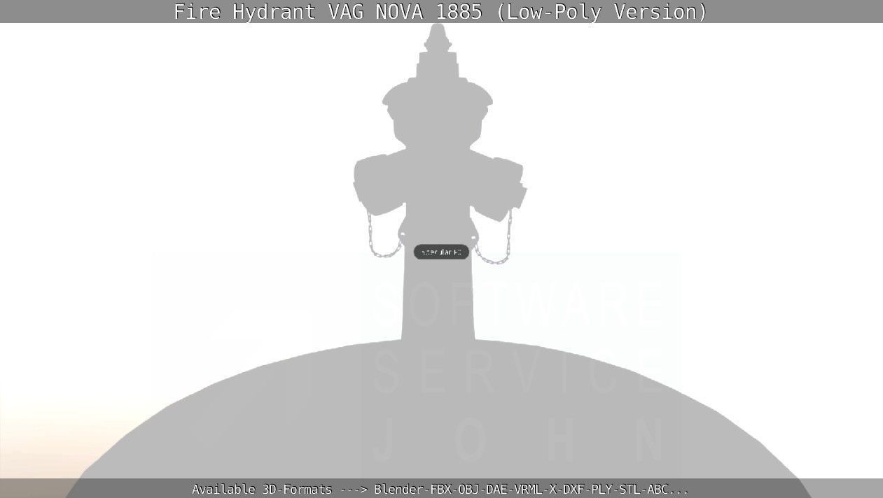 Fire Hydrant VAG NOVA 1885 - Low-Poly Version Low-poly 3D model_49