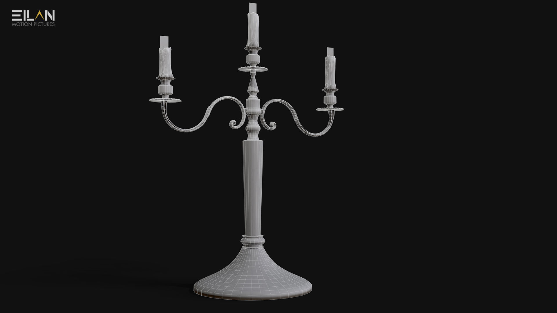 Antique Candle Tree - PBR 3D model_5