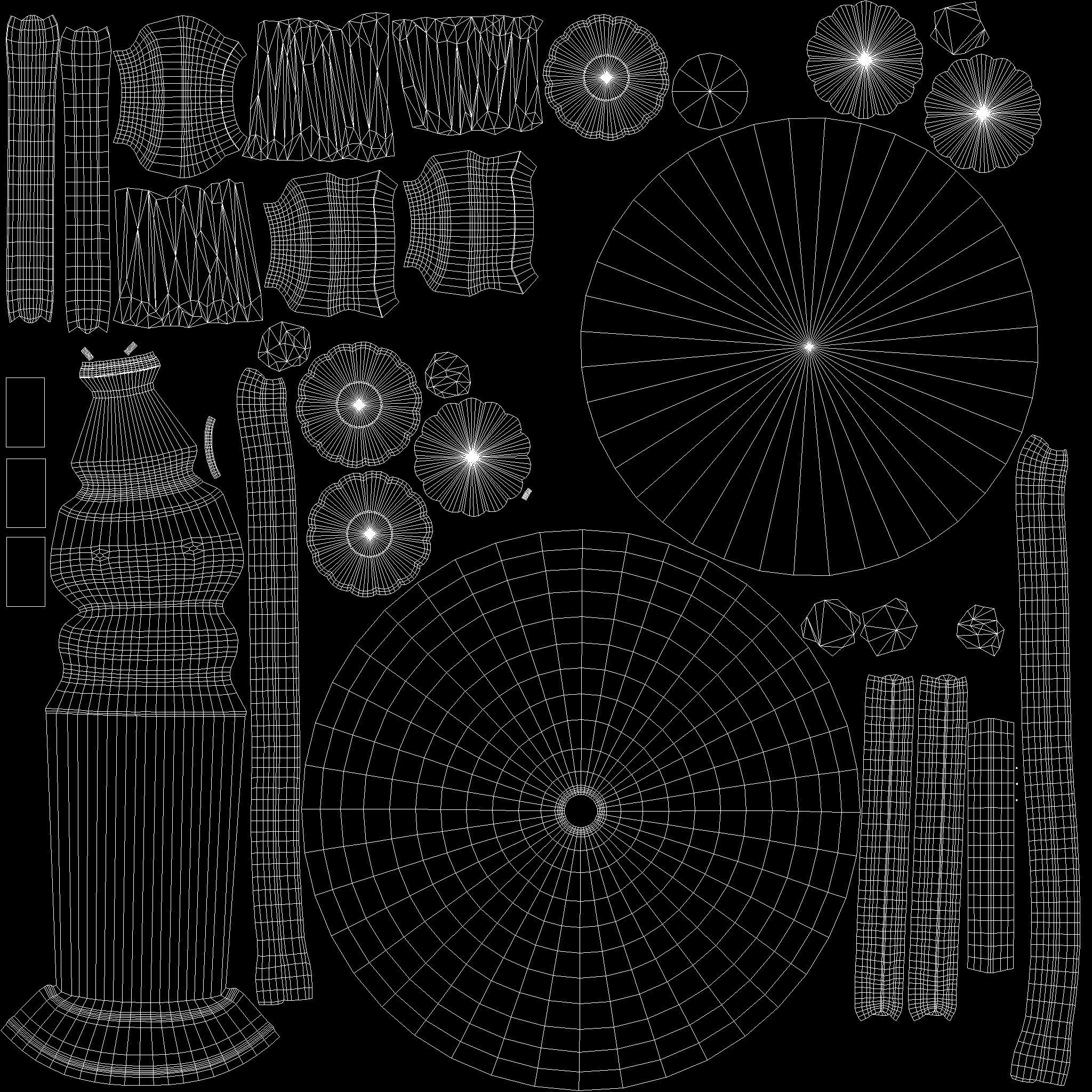 Antique Candle Tree - PBR 3D model_10