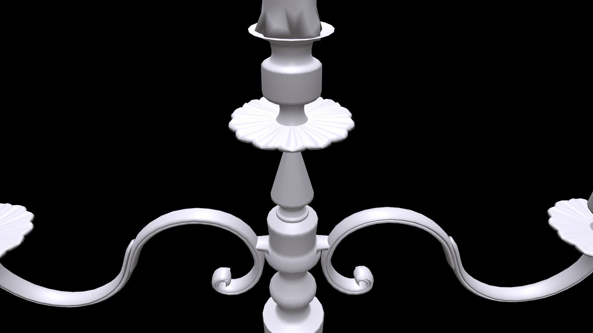 Antique Candle Tree - PBR 3D model_16