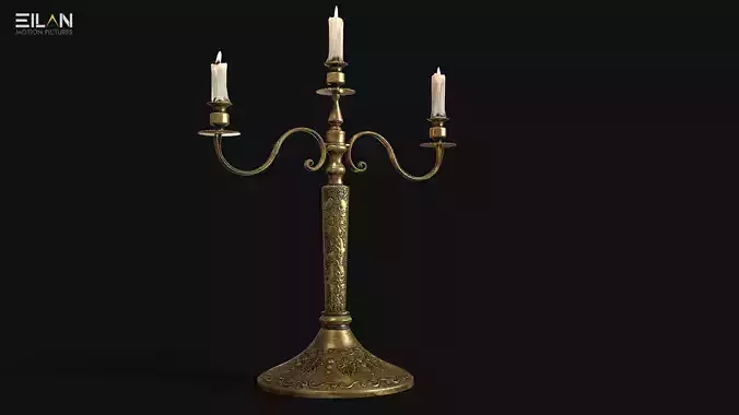 Antique Candle Tree - PBR 3D model