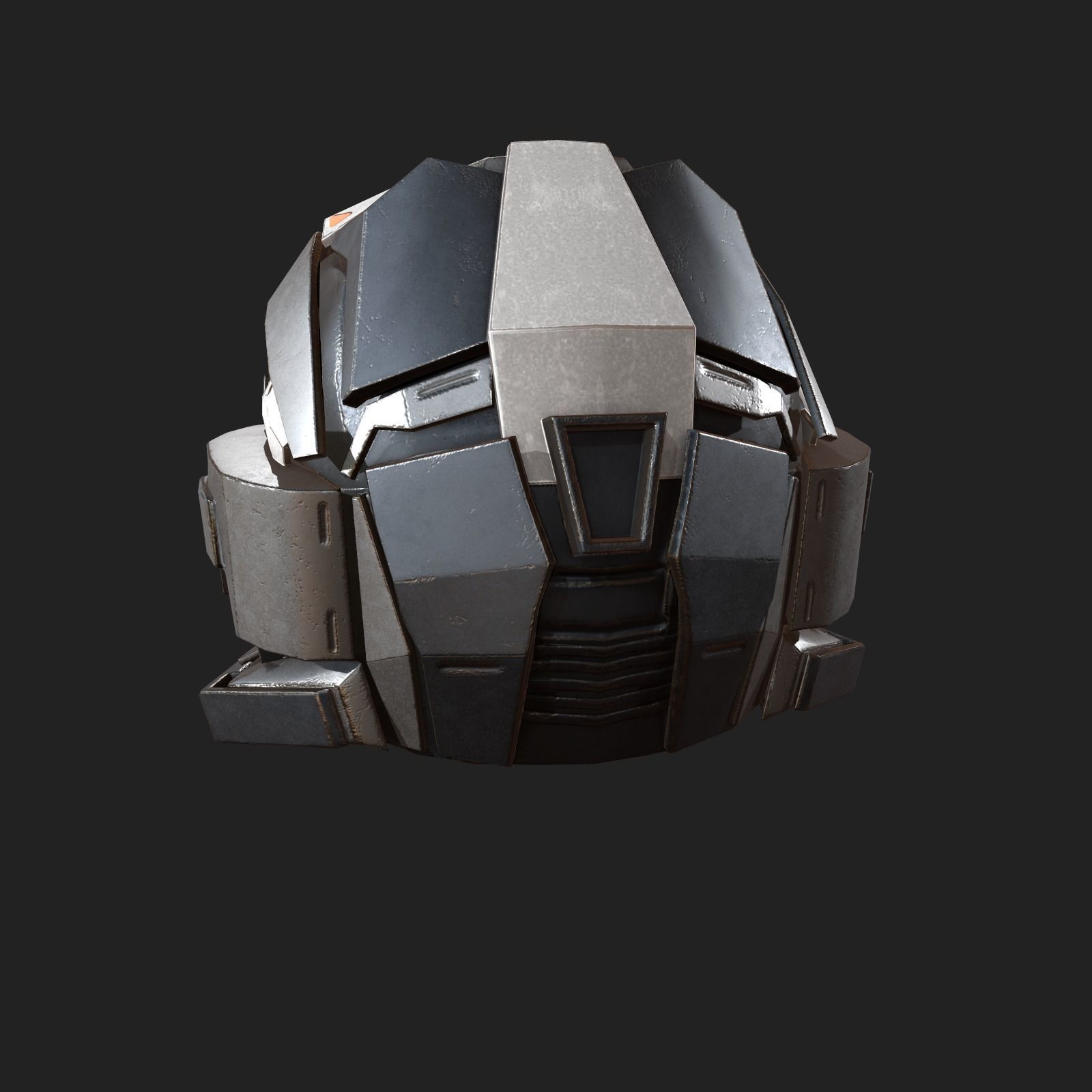 Helmet scifi  Low-poly 3D model_3