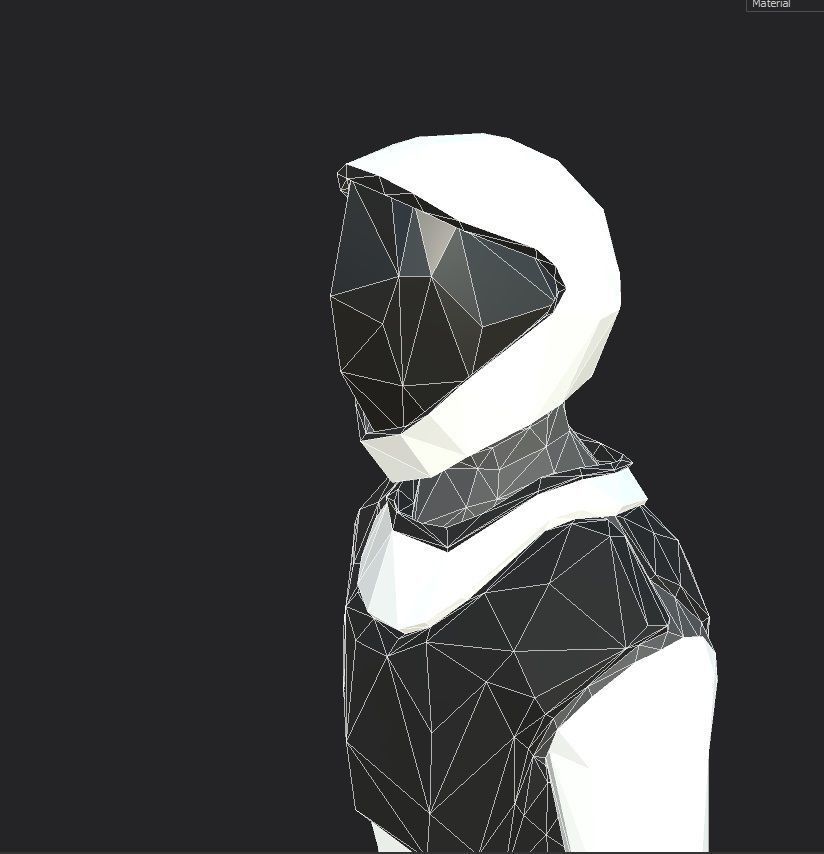 Cosmonaut Low Poly GameReady Rigged model Low-poly 3D model_5