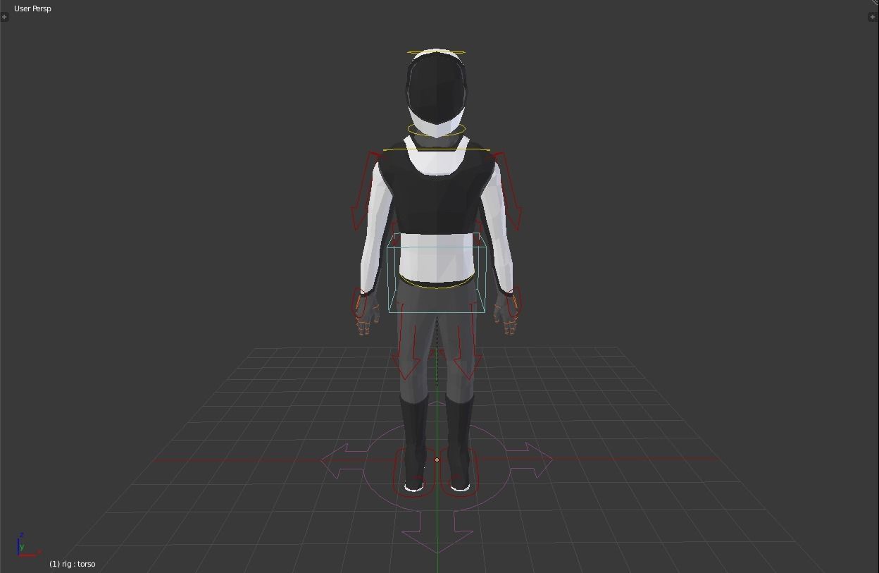 Cosmonaut Low Poly GameReady Rigged model Low-poly 3D model_1