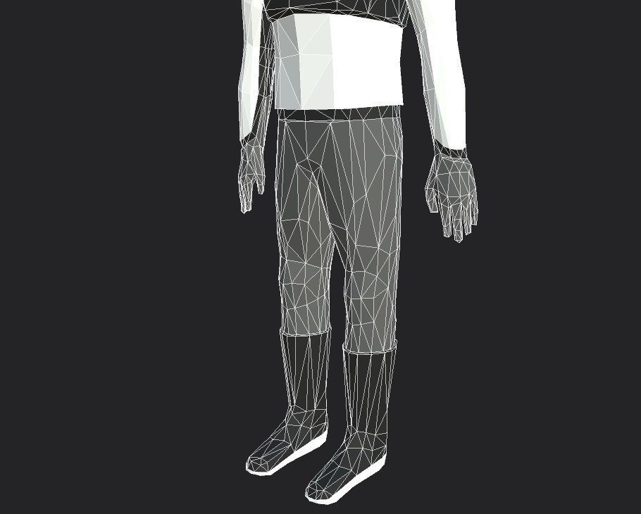 Cosmonaut Low Poly GameReady Rigged model Low-poly 3D model_4