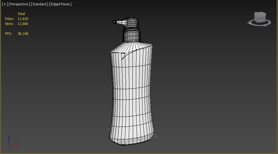 Shampoo sunsilk bottle Low-poly 3D model_6