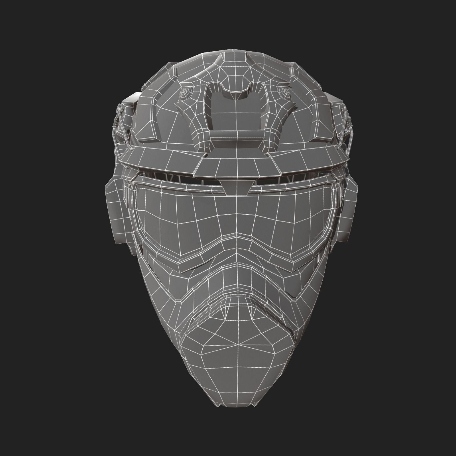 Scifi helmet military  Low-poly 3D model_5