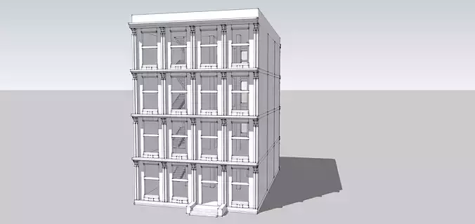 Building-1 tall building with windows on side