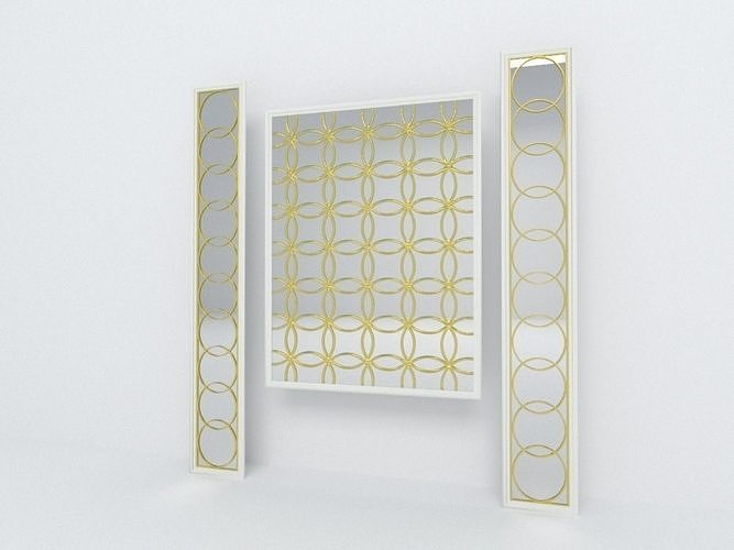 Decorative mirror panel 3D model
