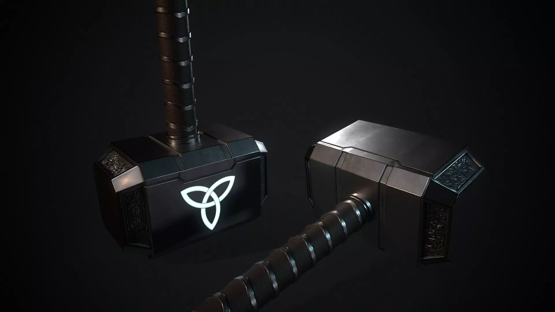 Mjolnir Low-poly 3D model_0