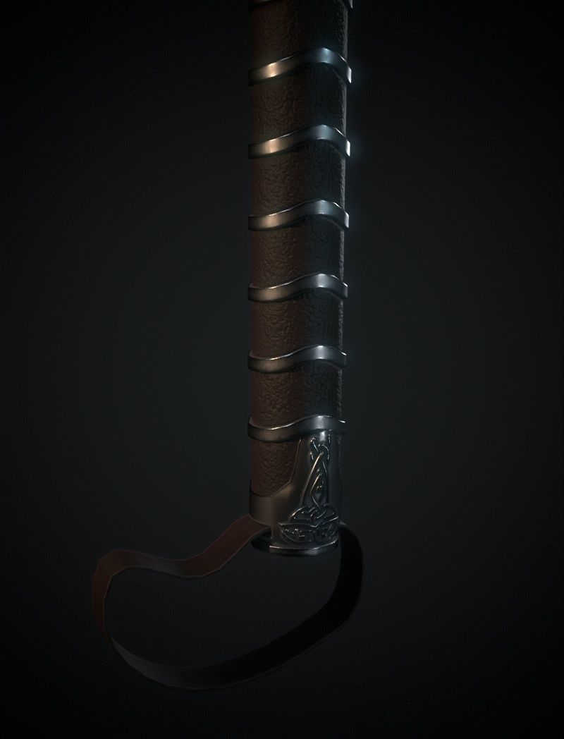 Mjolnir Low-poly 3D model_3