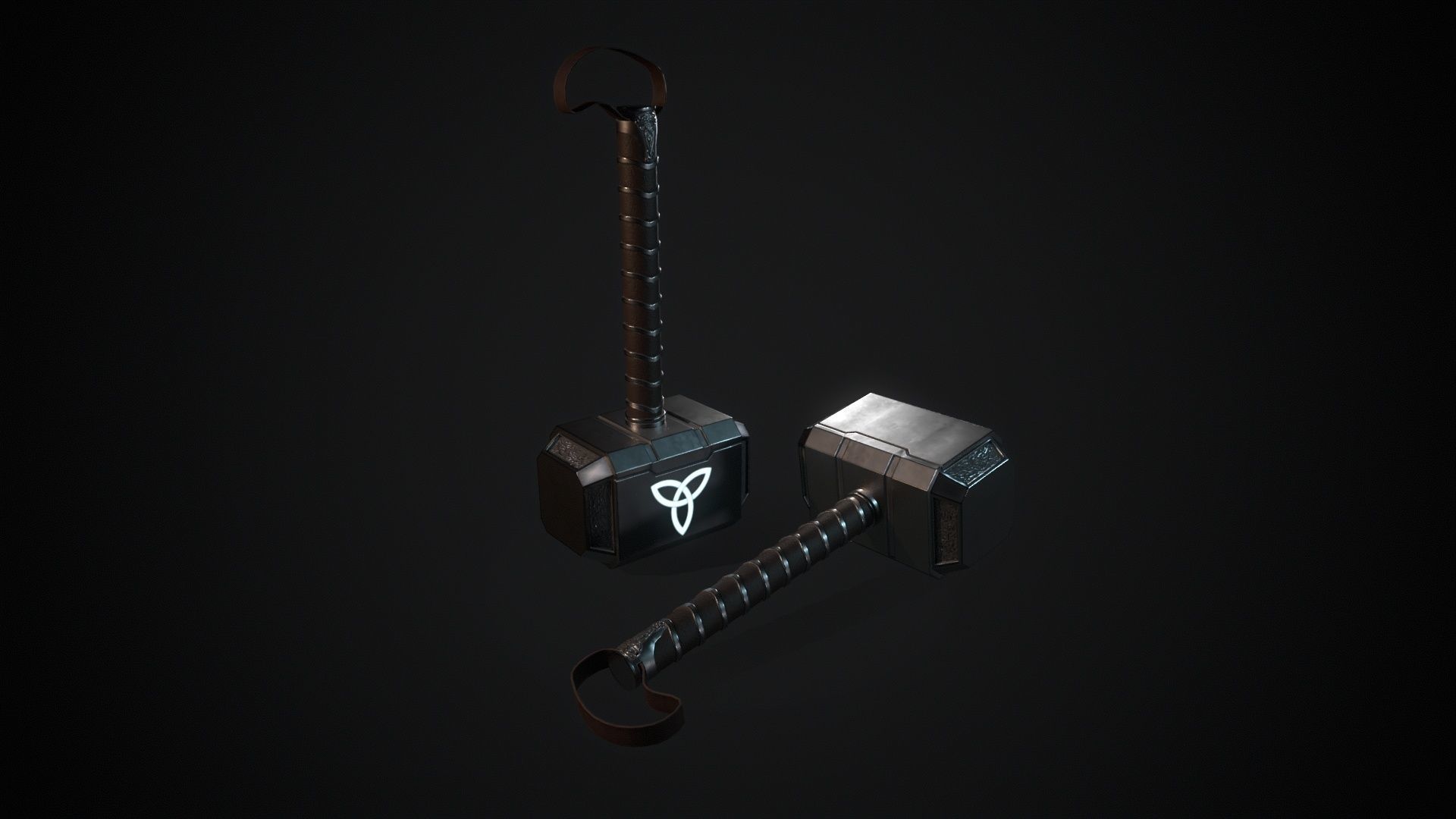 Mjolnir Low-poly 3D model_6