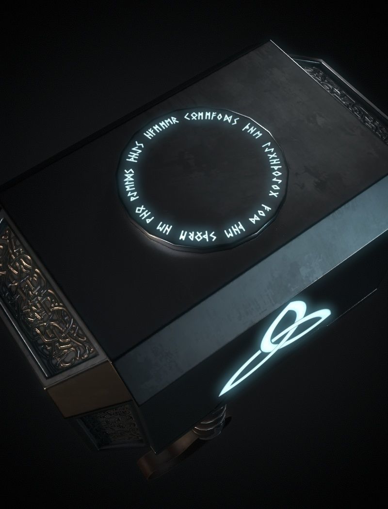 Mjolnir Low-poly 3D model_4