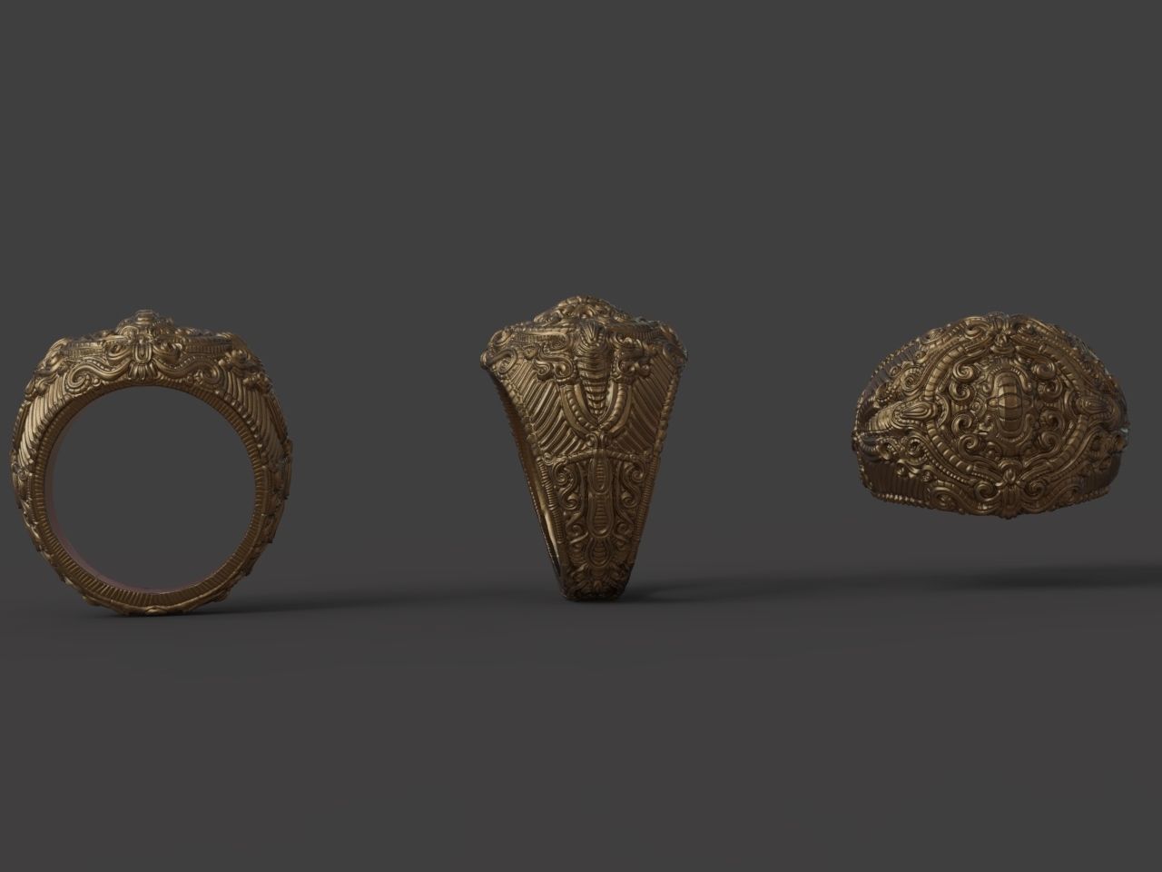 Decorative ring and wall plaque  3D print model_4