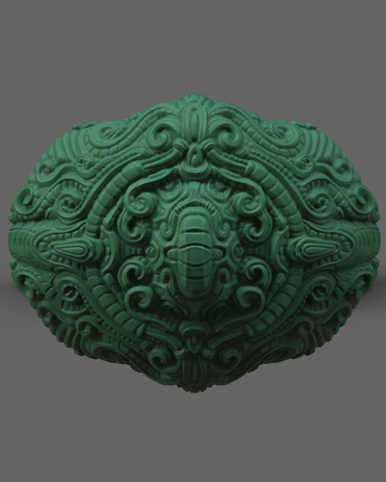 Decorative ring and wall plaque  3D print model_7