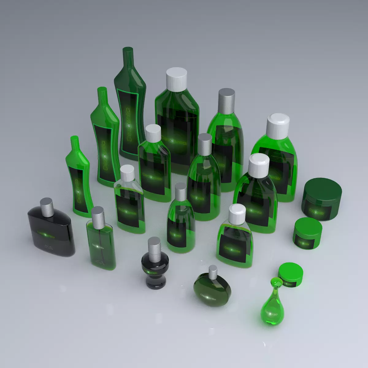 Cosmetics Set Descentia 3D model_0