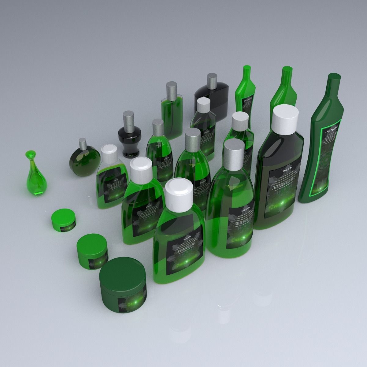 Cosmetics Set Descentia 3D model_1