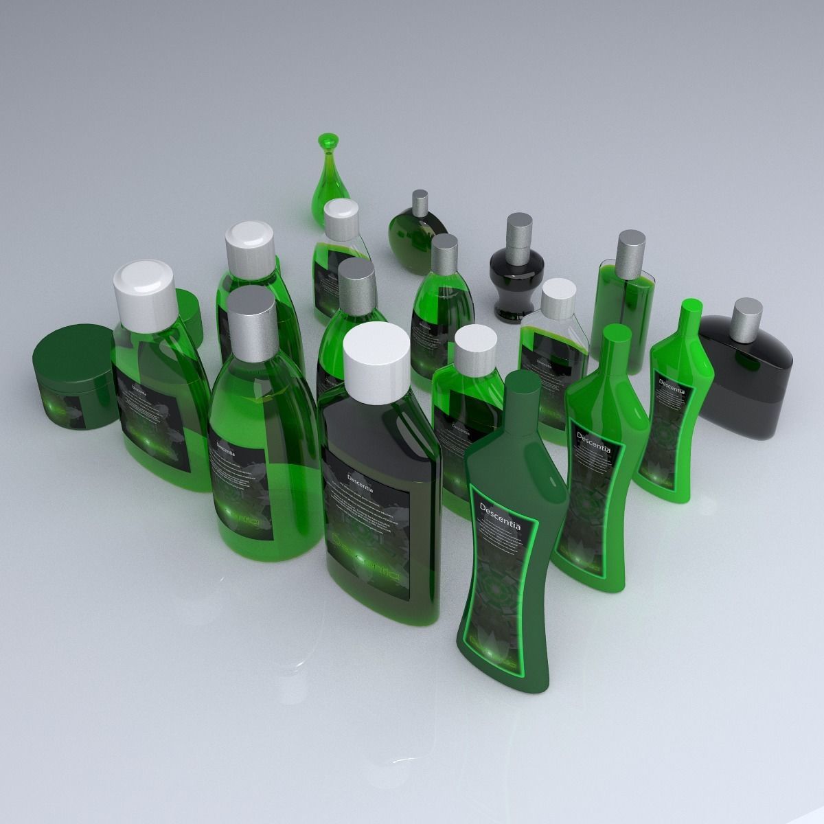 Cosmetics Set Descentia 3D model_2