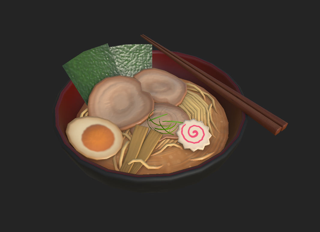 Ramen bowl with leaf 3D model_13