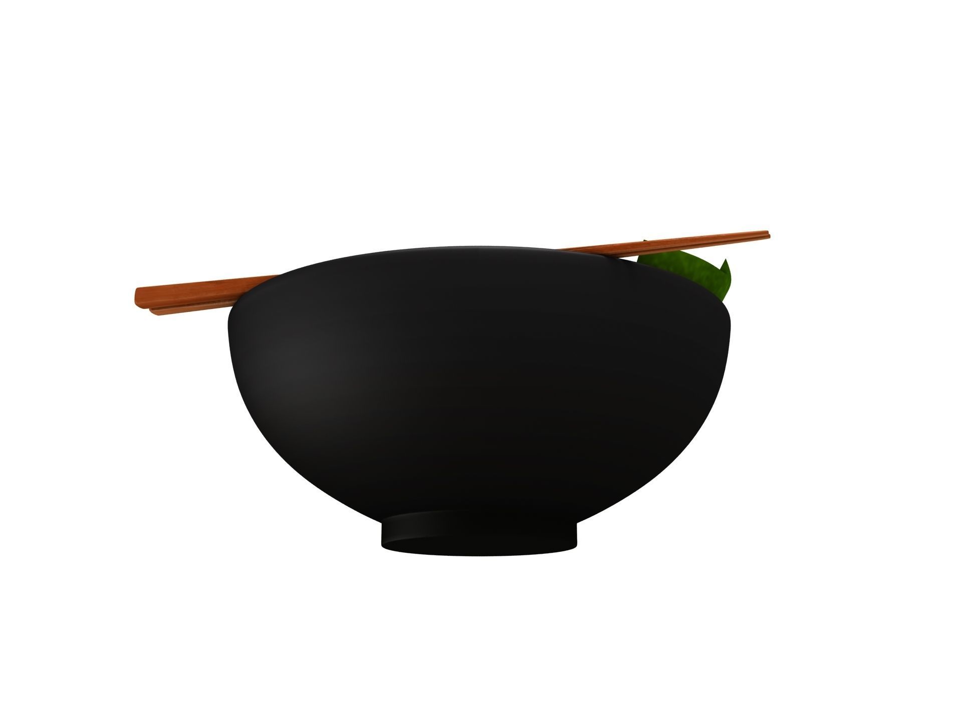 Ramen bowl with leaf 3D model_5