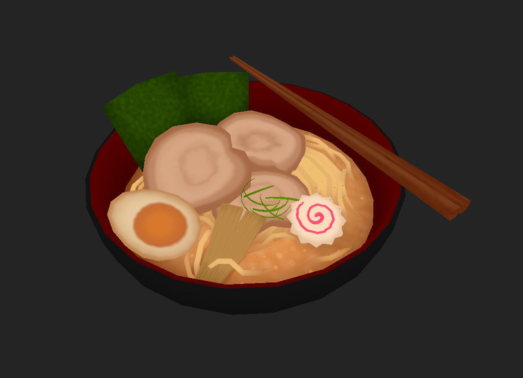 Ramen bowl with leaf 3D model_14