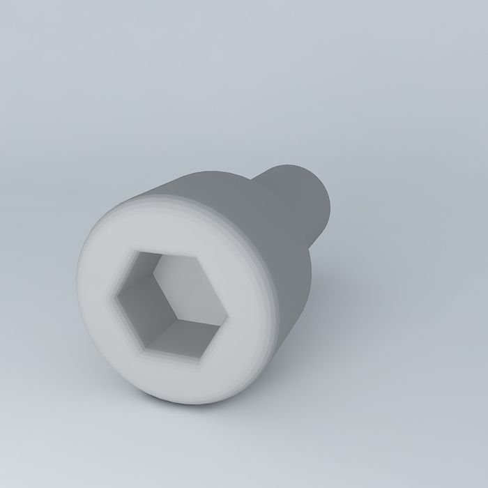 M 8 x 18 8.8 hex socket head cap screw DIN 912 Free 3D model_1