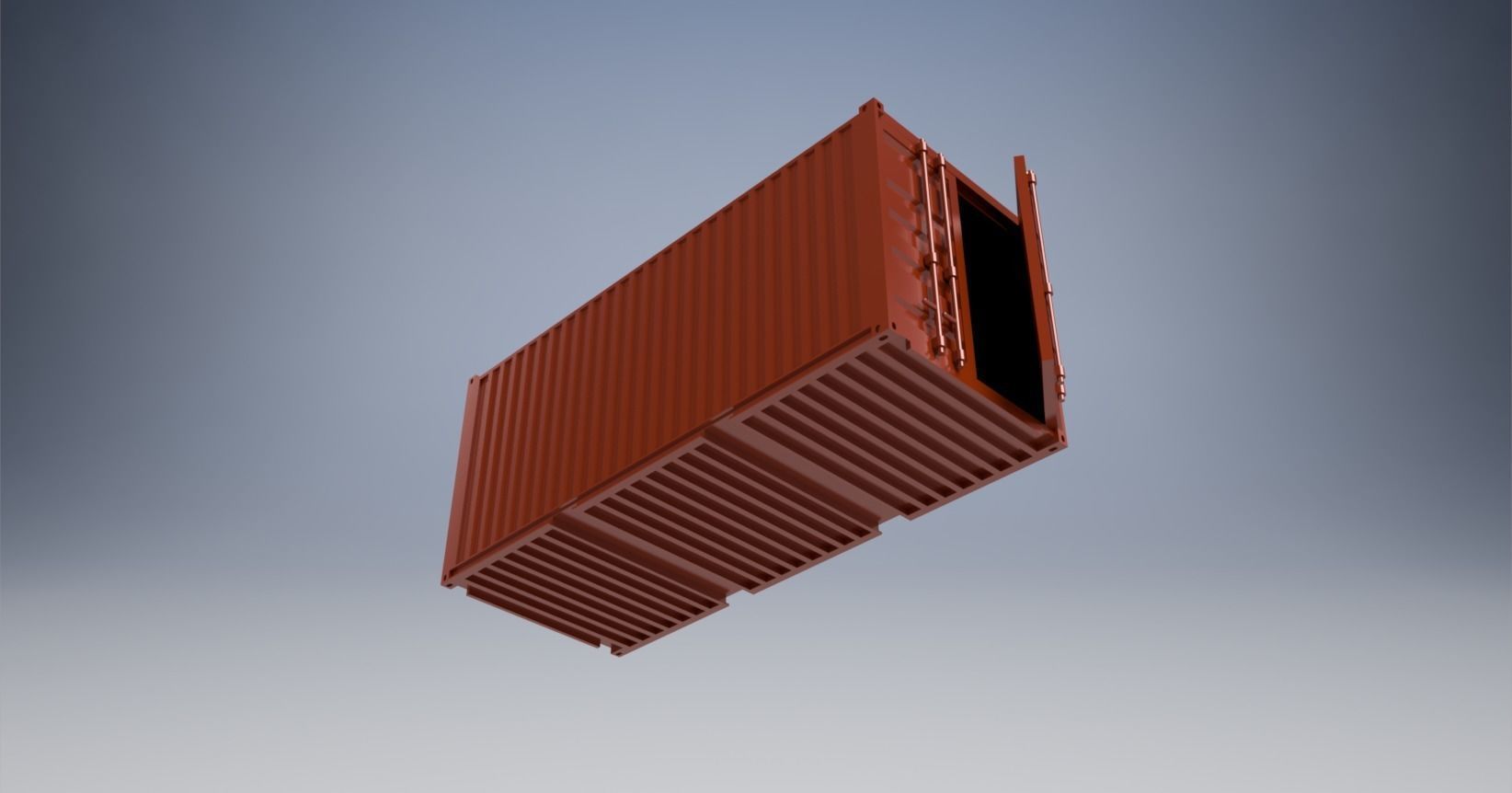 6 Meter Shipping Container Model Kit 3D print model_5