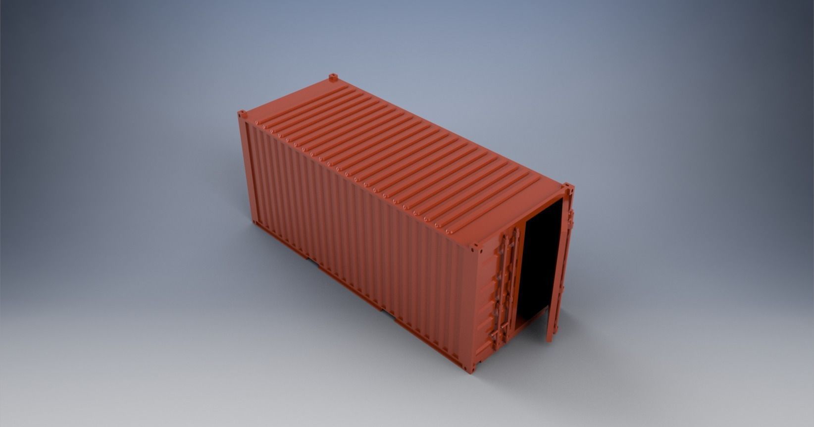 6 Meter Shipping Container Model Kit 3D print model_4