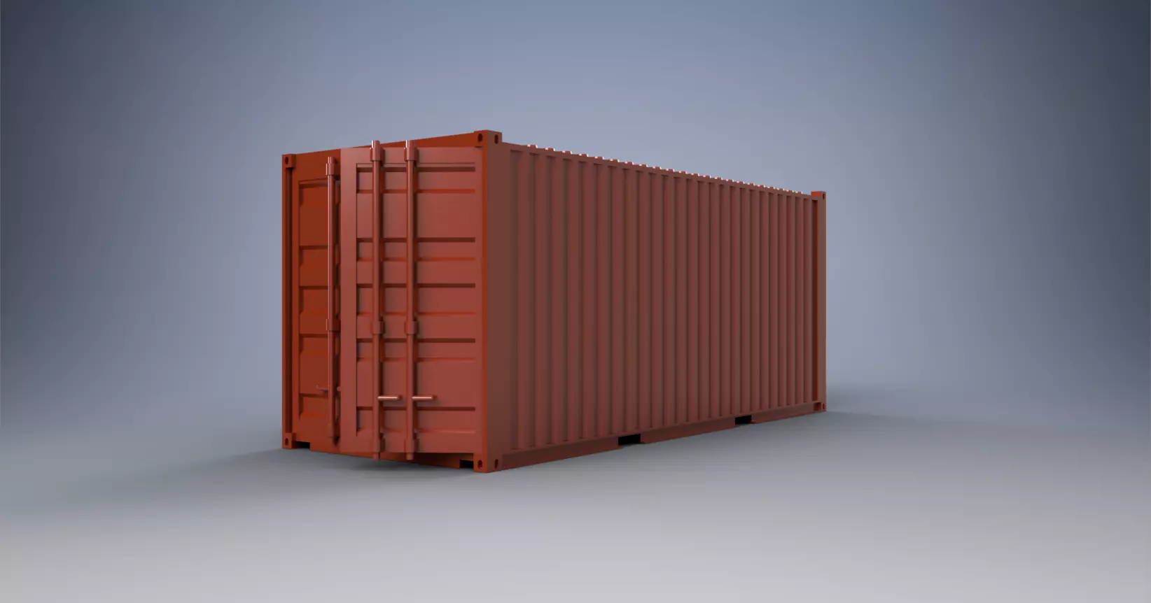 6 Meter Shipping Container Model Kit 3D print model_0