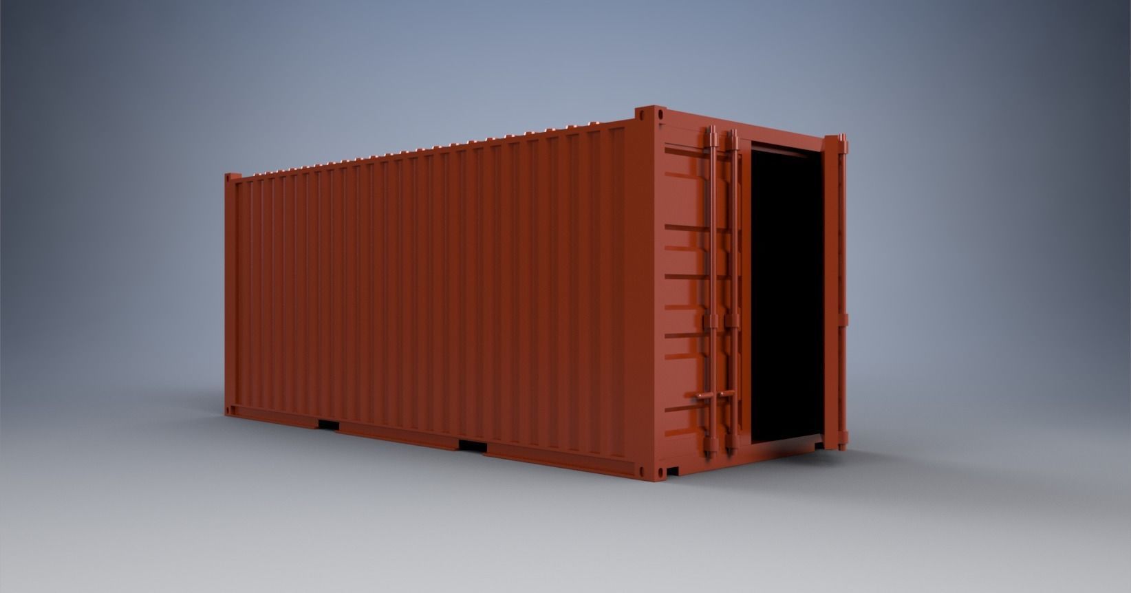 6 Meter Shipping Container Model Kit 3D print model_1