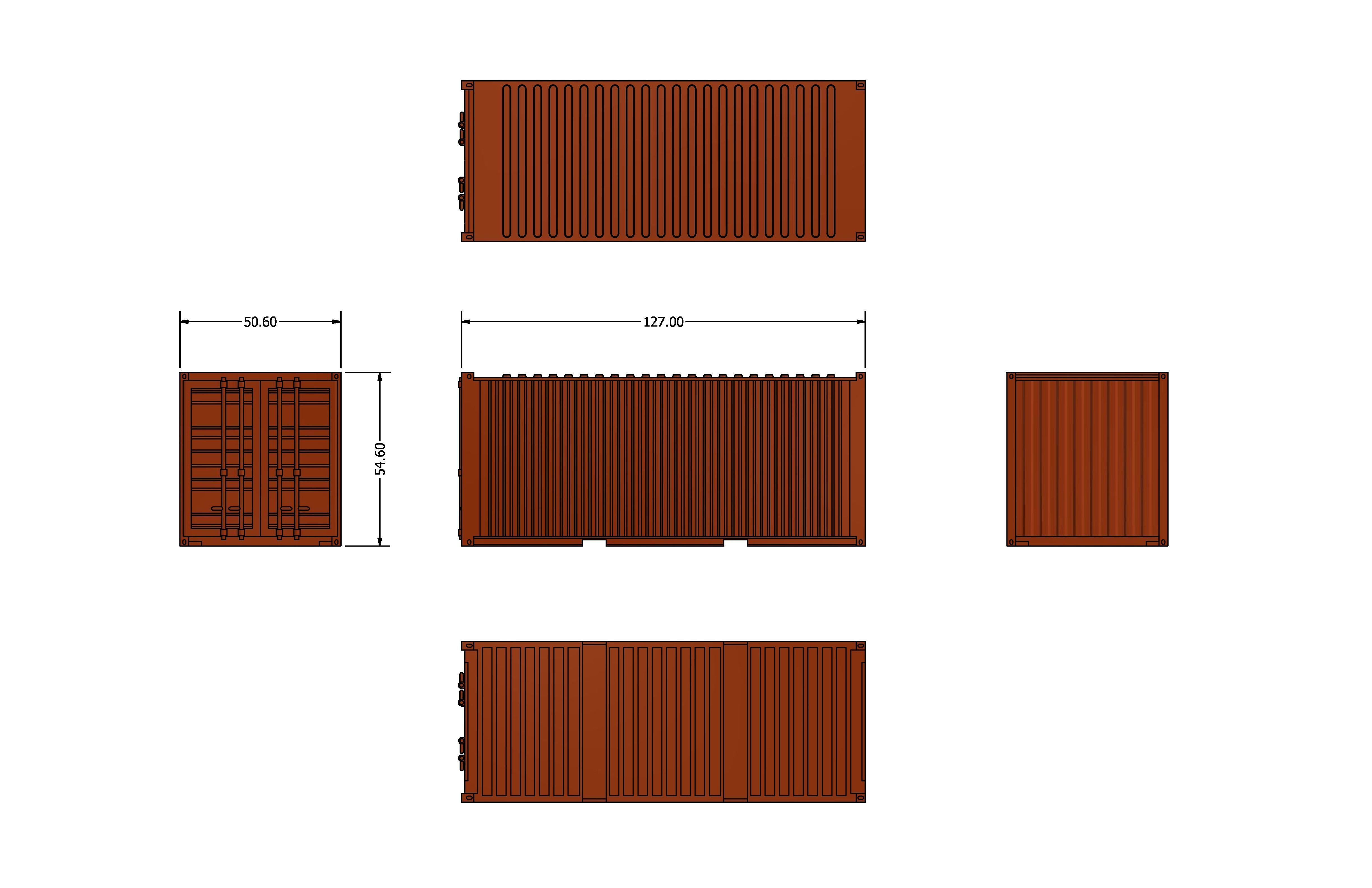 6 Meter Shipping Container Model Kit 3D print model_3