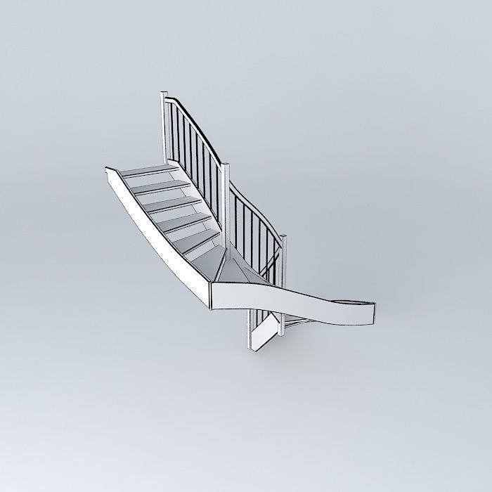 Staircase normal Free 3D model_4