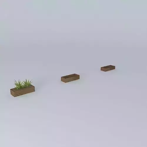 Flowerpot 2 three wooden planters