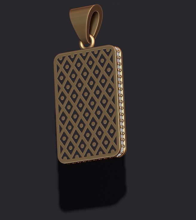 Club Jack playing card pendant 3D print model_1