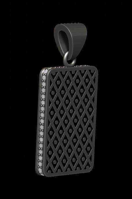 Club Jack playing card pendant 3D print model_5