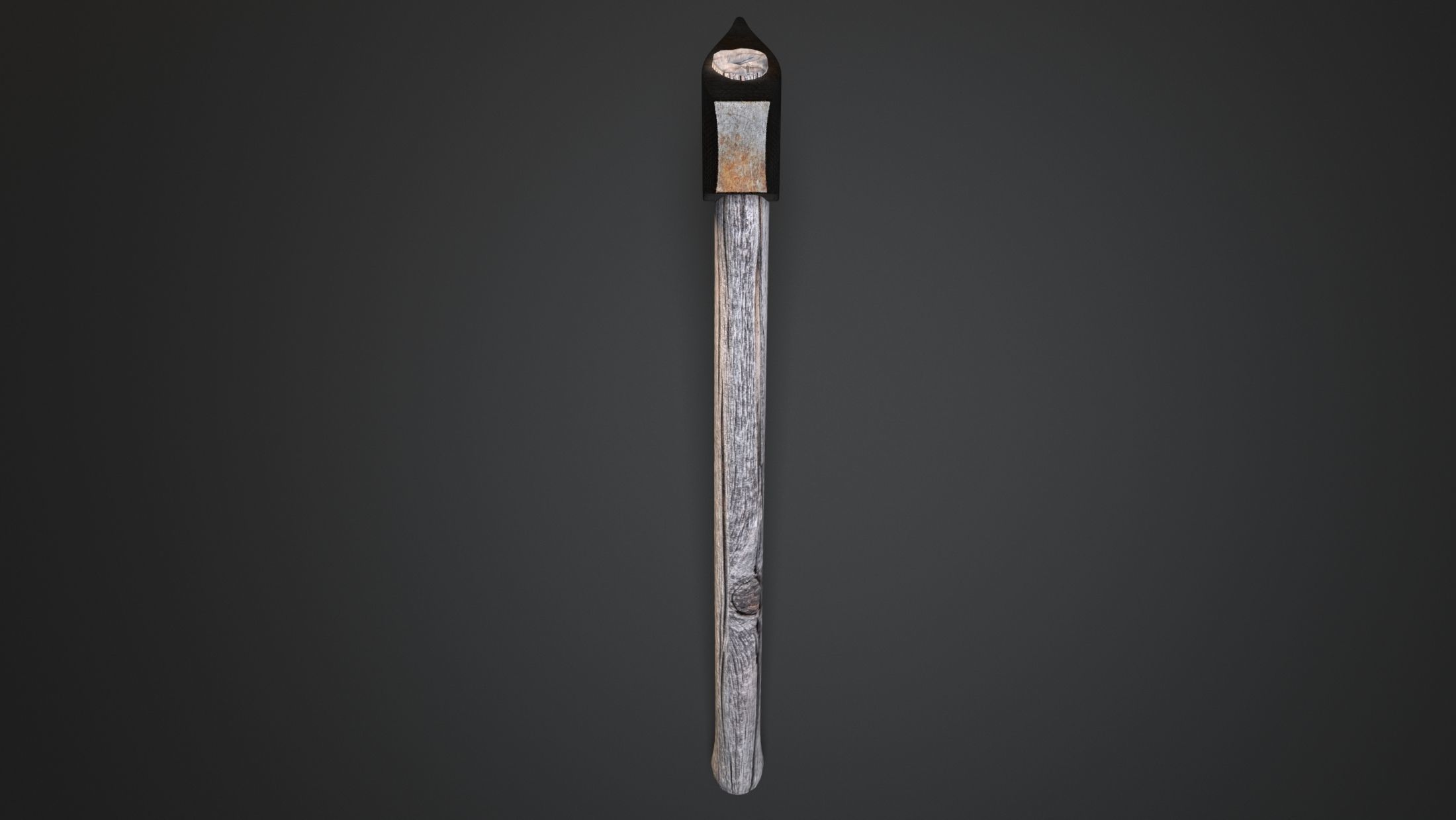 Rusty Axe Free low-poly 3D model_5