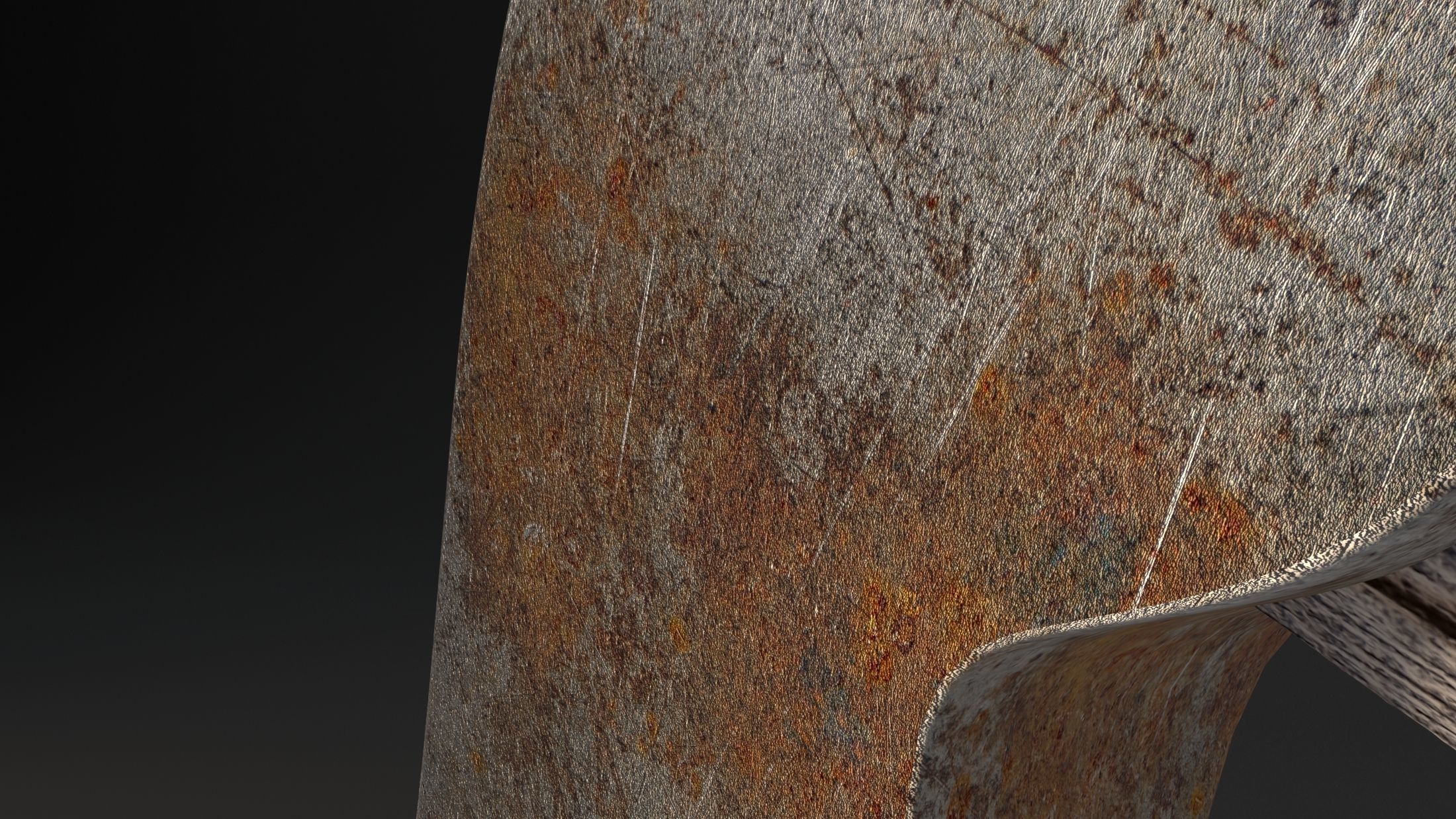 Rusty Axe Free low-poly 3D model_4