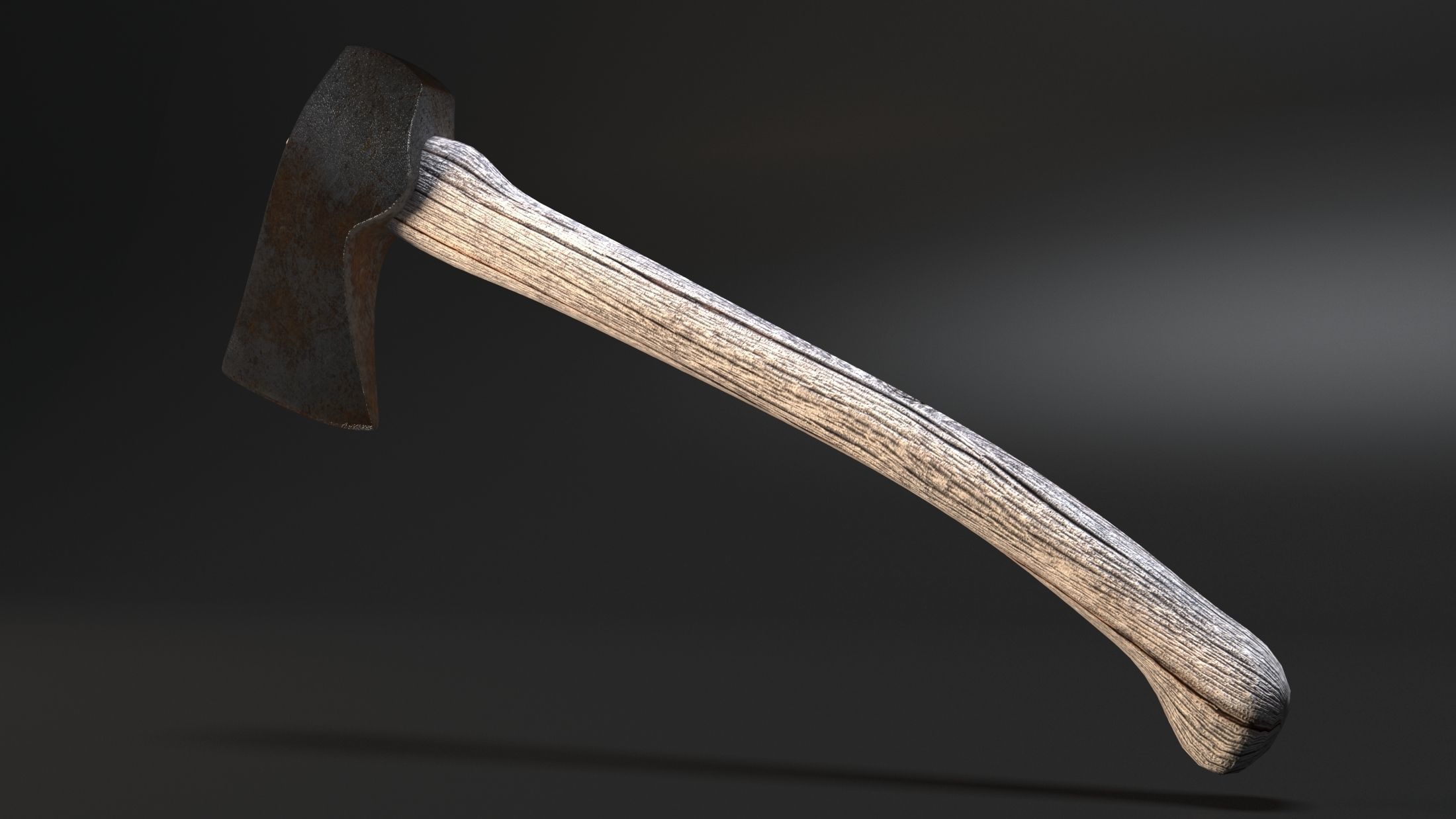 Rusty Axe Free low-poly 3D model_3