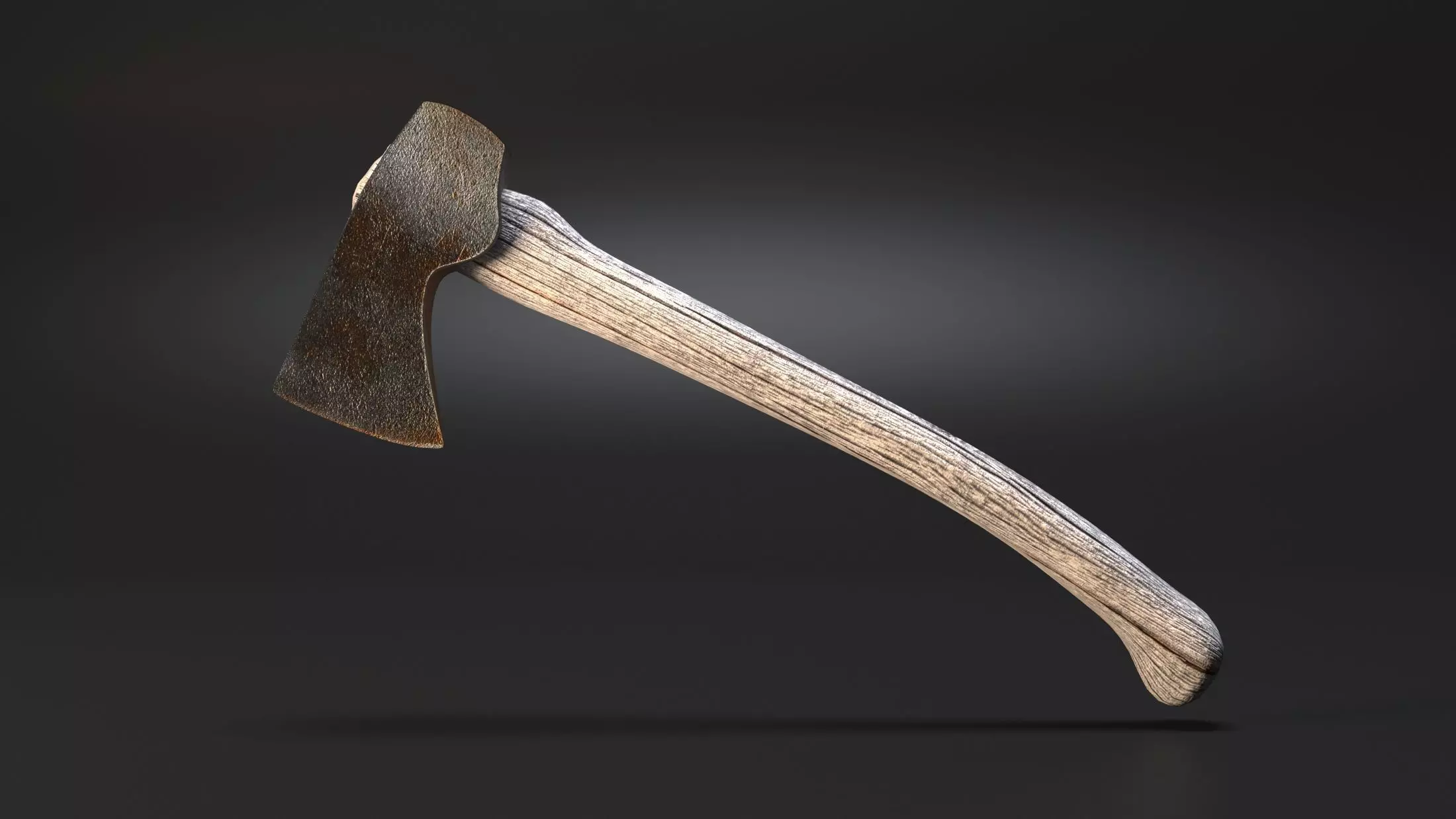 Rusty Axe Free low-poly 3D model_0