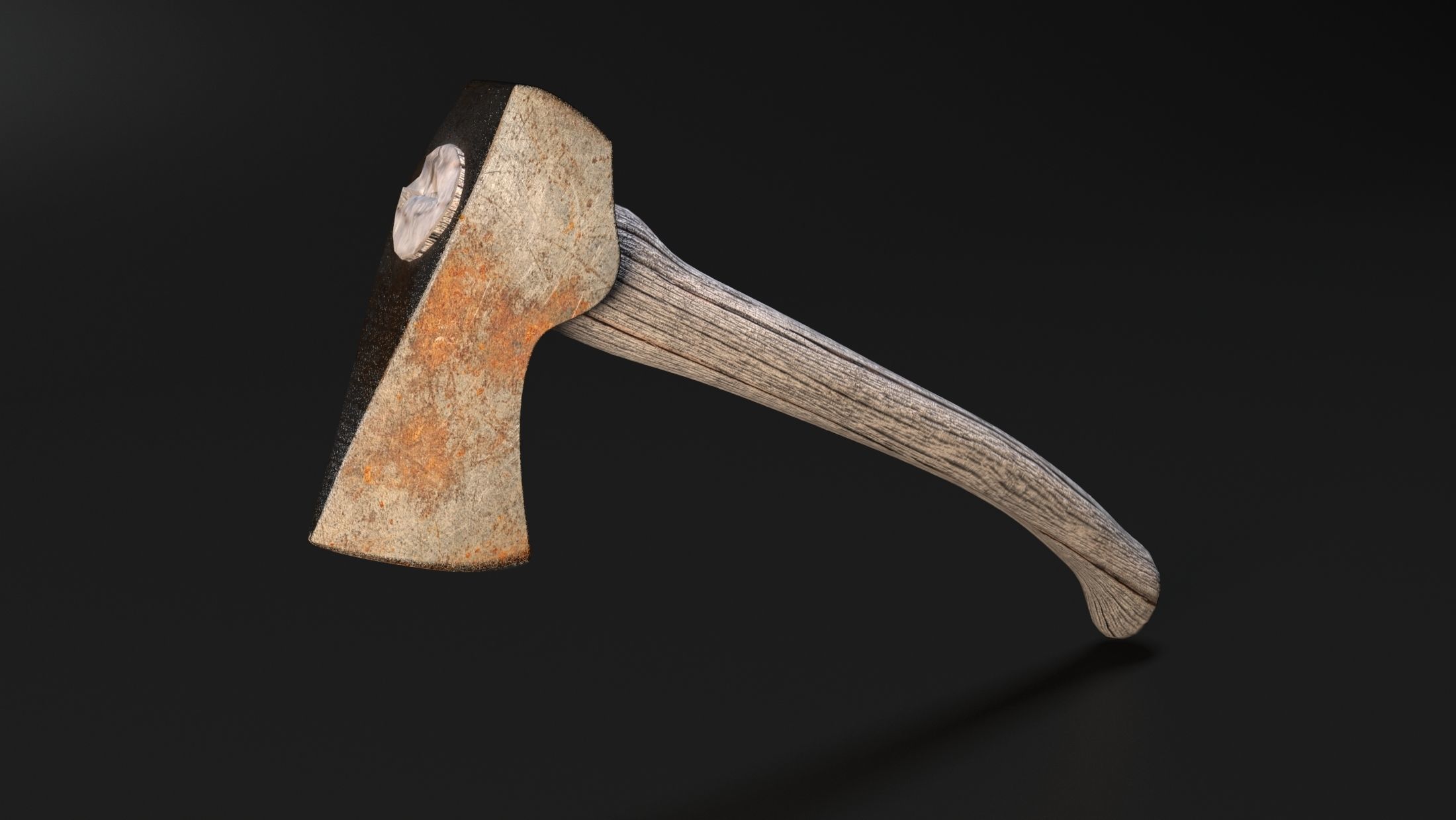 Rusty Axe Free low-poly 3D model_1